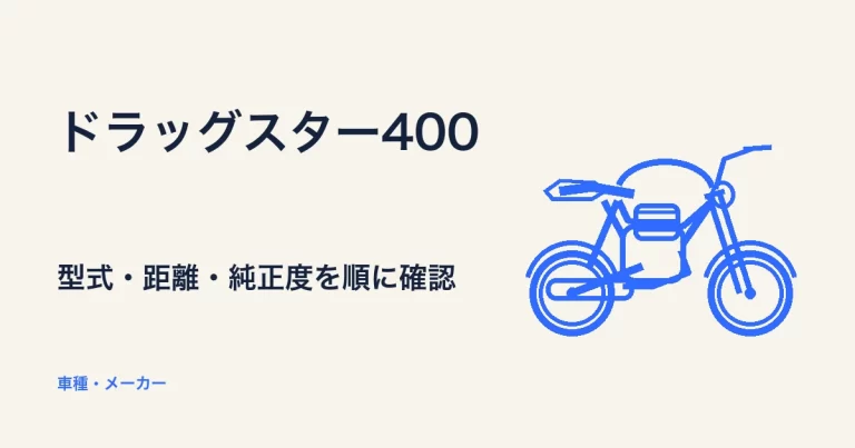 ドラッグスター400について解説する月極ライダーの記事アイキャッチ